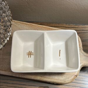 Rae Dunn Ceramic Divided Dish